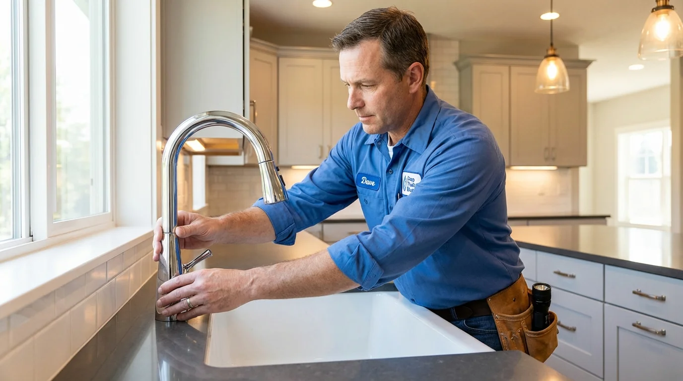 Kitchen faucet installation by Johns Plumbing LLC in Pocahontas